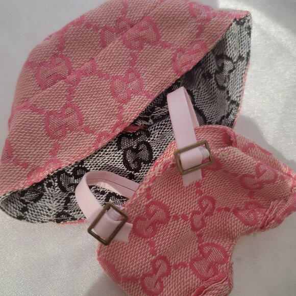 Labubu Designer Overalls Bucket Hat 2 Piece Outfit #62 - Picture 1 of 2